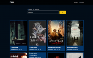 Vanilla JS Netflix-like front page demo image